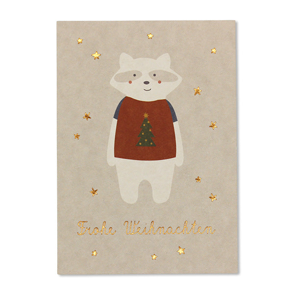 Waschbär Frohe Weihnachten