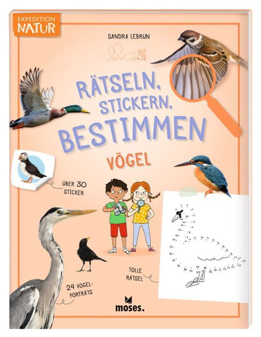 Rätseln, Stickern, Bestimmen -Vögel