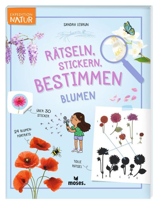 Rätseln, Stickern, Bestimmen- Blumen