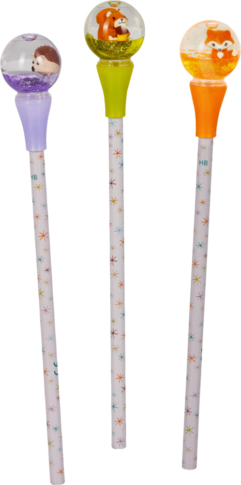 Bleistifte mit Schneekugel