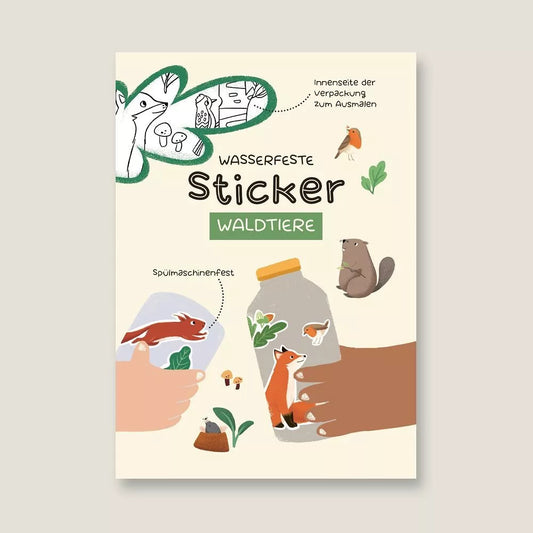 Wasserfeste Sticker Waldtiere